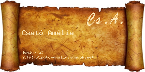 Csató Amália névjegykártya