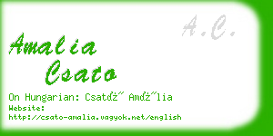 amalia csato business card